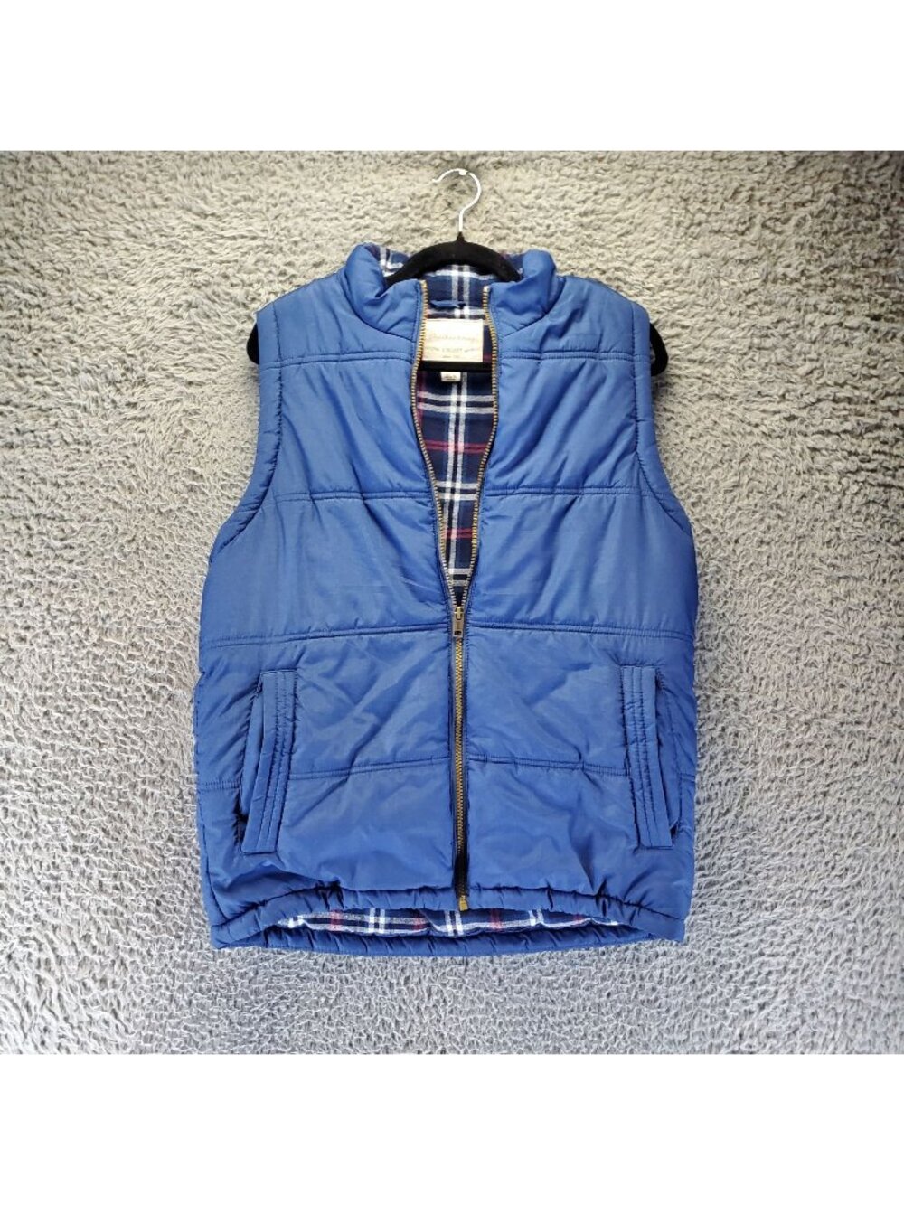 Weatherproof Jacket Mens Medium Blue Reversible Zip Puffer Vest Gorpcore